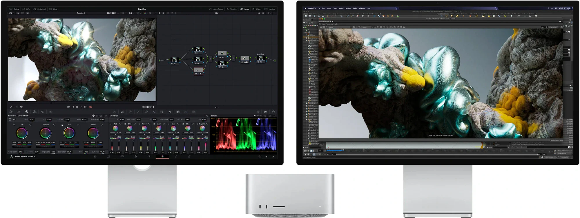 Mac Studio 双显示器工作环境