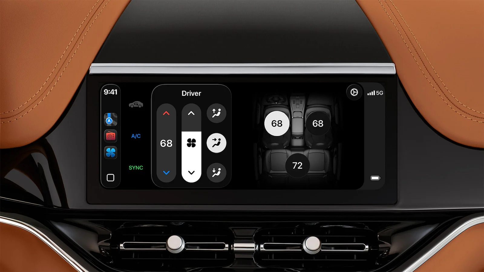 阿斯顿·马丁 CarPlay Ultra 气候控制