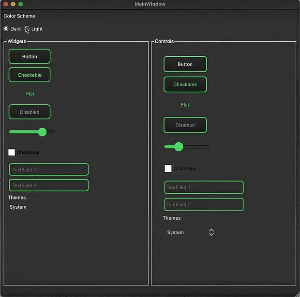 Qt 6.12实验室中新StyleKit的示例