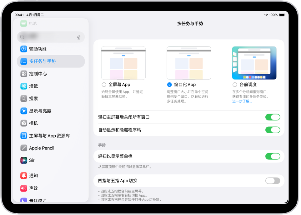 在 iPad 上同时使用多个窗口界面 2