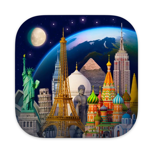 3D地球和世界地图图标