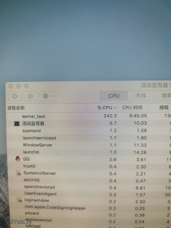 Imac有个程序占用了很大的cpu,看看有没有办法降下来,导-1.jpg