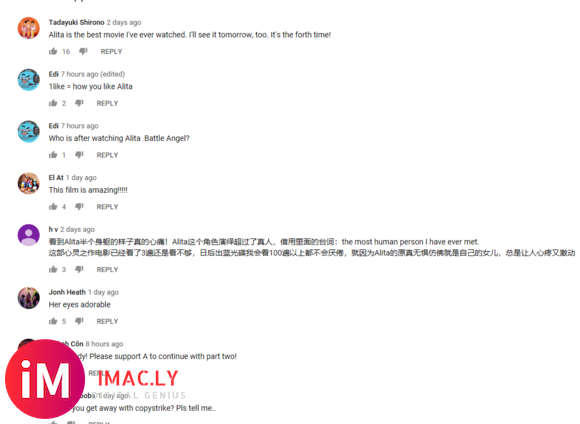 ALITA在youtube上一样人气爆棚,老外病友只多不少-2.jpg