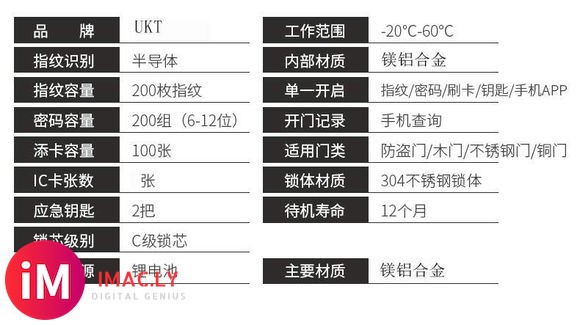 全新未拆封UKTS1指纹锁全自动指纹锁功能:指纹[em]e4-9.jpg