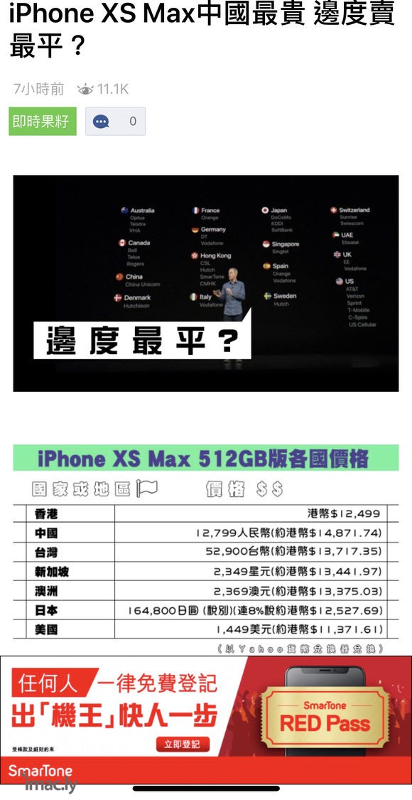 全球iPhone Xs价格比较,中国最贵!-1.jpg