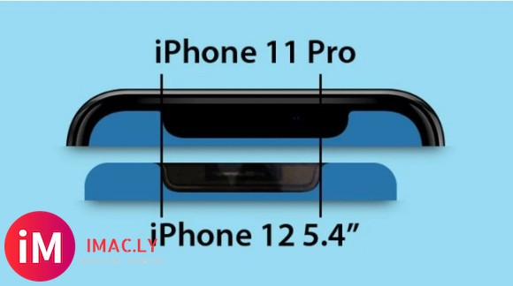 5.4英寸苹果iPhone 12、iPhone 11 Pro屏幕刘海对比图曝光-1.jpg