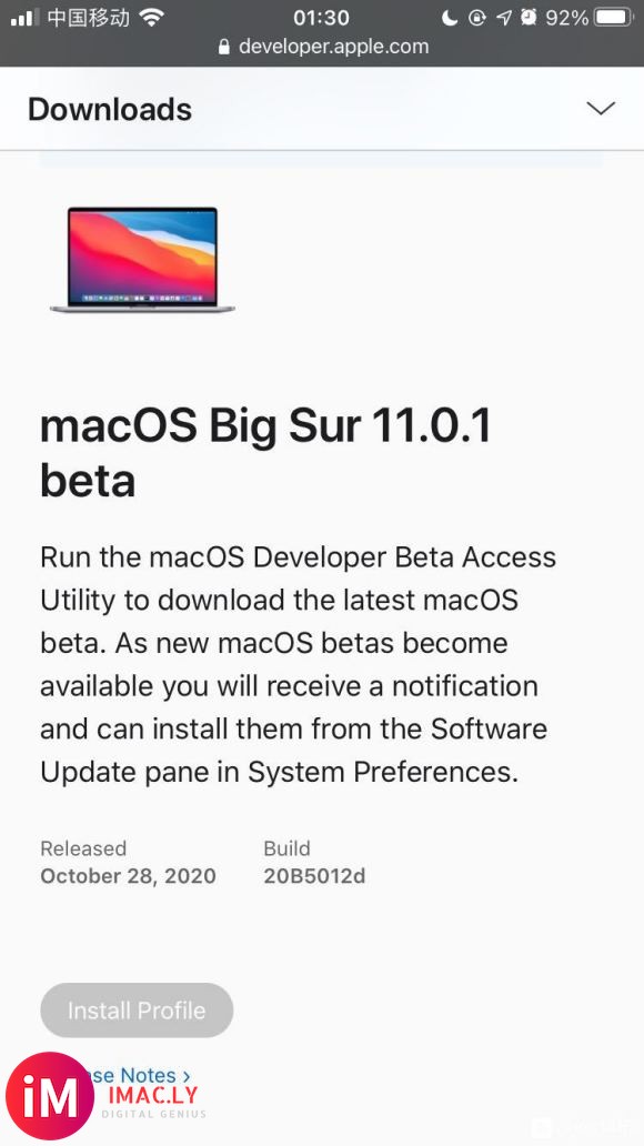 来了个macOS Big Sur 11.0.1 beta-1.jpg