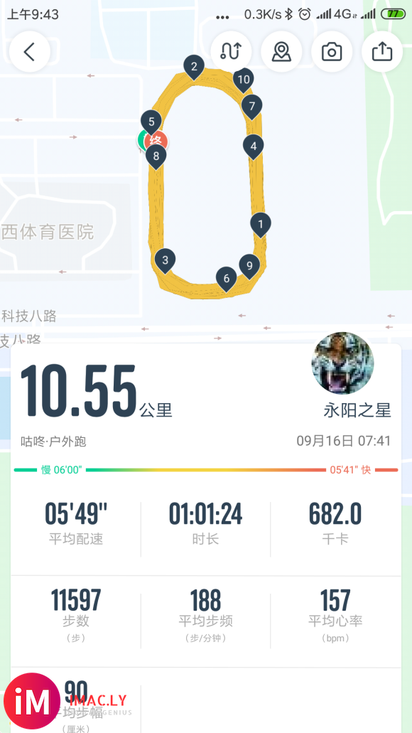 09/16 10.5k快走,步频188,配速5:49-2.jpg