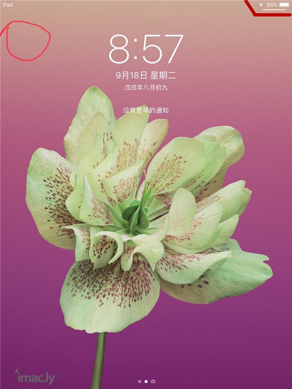 iPad的iOS12在锁屏情况下亮屏,左上角有iPad字样吗-2.jpg