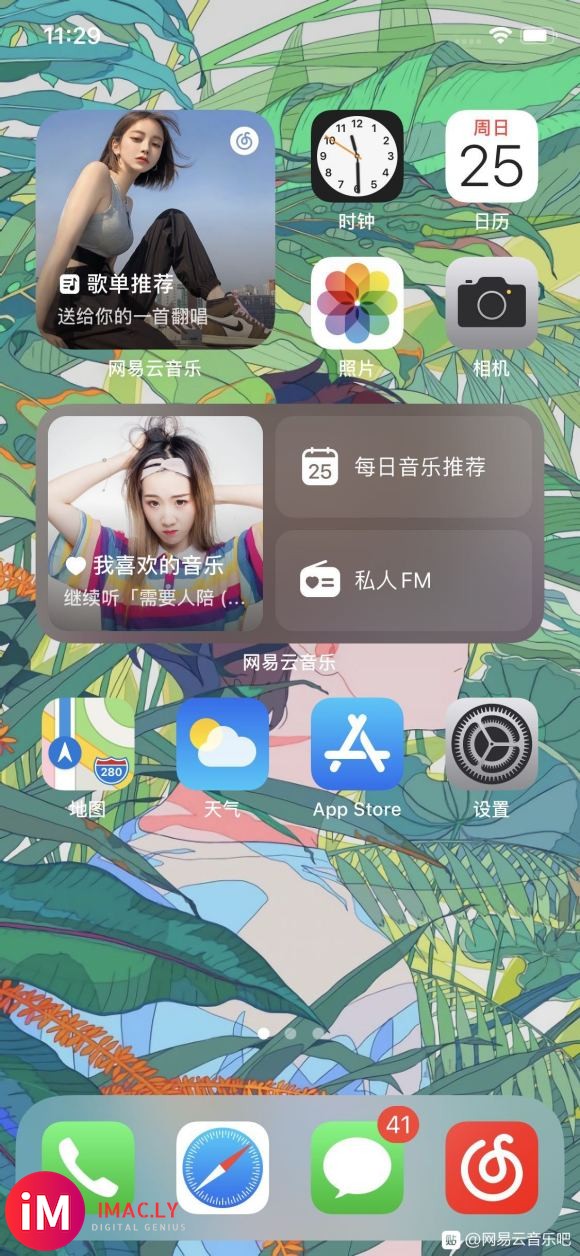 【交流贴】网易云真可以,ios14组件完美。不用下第三方软件-1.jpg