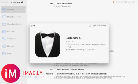 Bartender 4 for Mac(菜单栏应用管理软件)支持big sur4.1.2-1.jpg