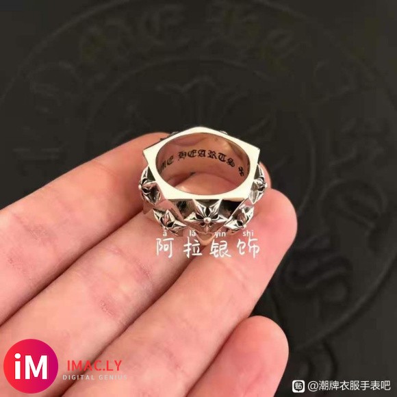 克罗心 Chrome hearts克罗心斜方十字戒指童军花-3.jpg