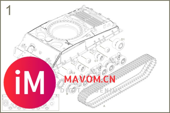 凯旋模型 P72013 1/72美国谢尔曼M4A3E8中型坦克 雷霆七号-5.jpg