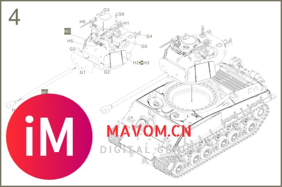 凯旋模型 P72013 1/72美国谢尔曼M4A3E8中型坦克 雷霆七号-8.jpg