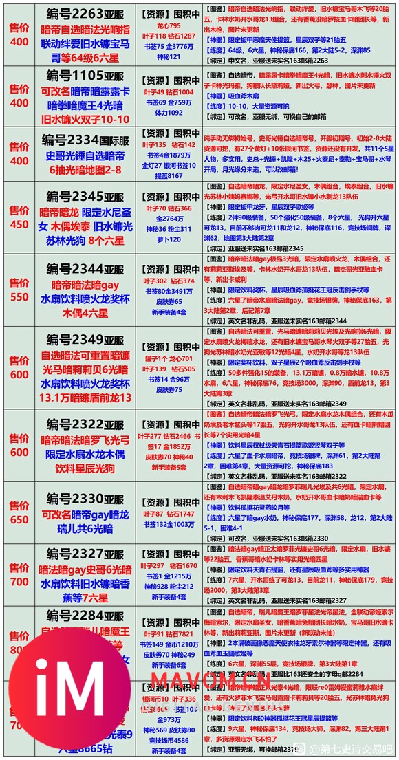 亲,8月8日长图号单,长期收售置换号;账号安全无勇士可预定;-2.jpg