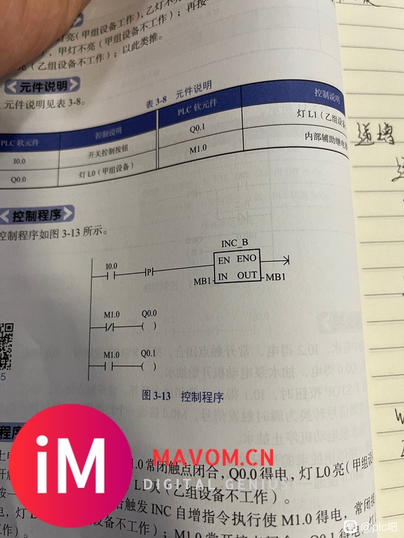 MB1有8个位,按下I0.0后自增指令执行,是M1.0变成了-1.jpg