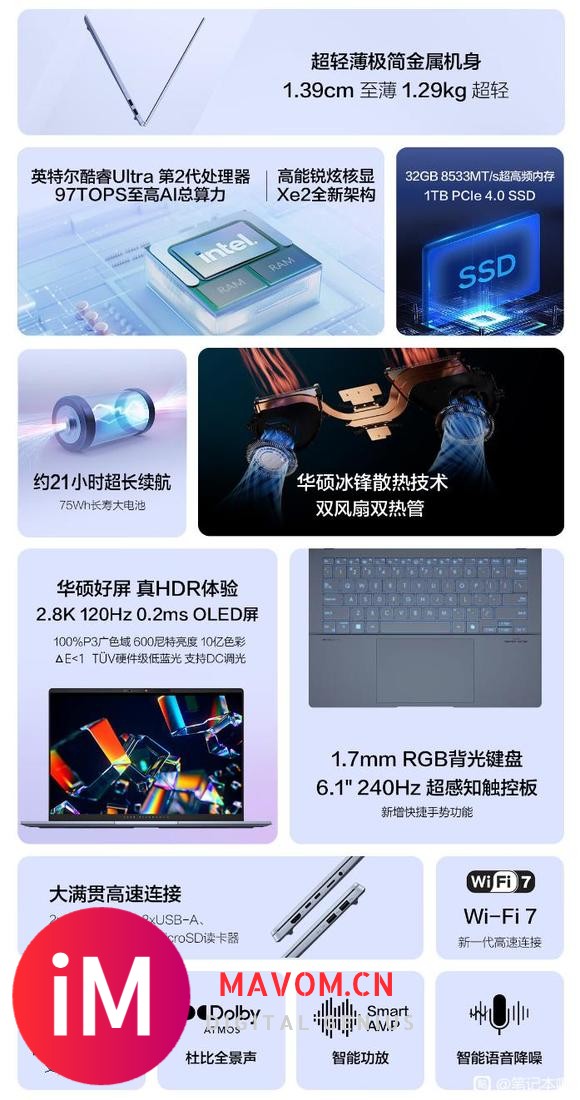 华硕无畏Pro 14：酷睿Ultra 2代，6999元起-9.jpg