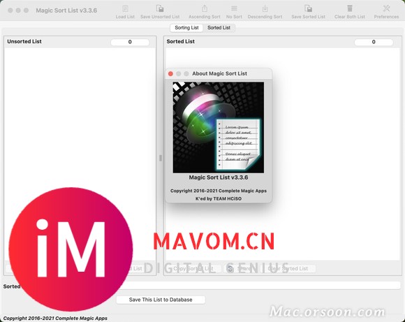 Magic Sort List for Mac(文本排序工具)支持m1-1.jpg