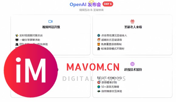 重磅发布|OpenAI上线能视频交互的高级语音模式 Day6-1.jpg