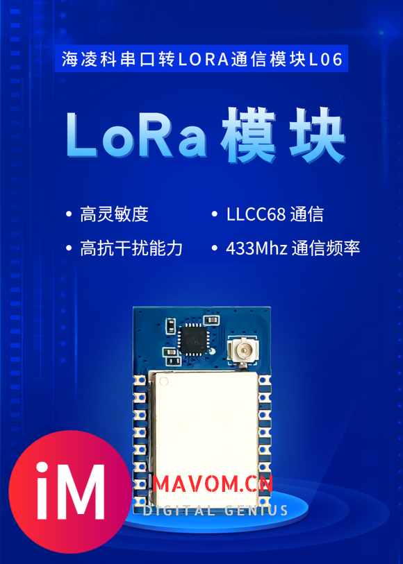 传输距离3KM的LoRa模块 433Mhz通信频率LLCC68 通信-1.jpg