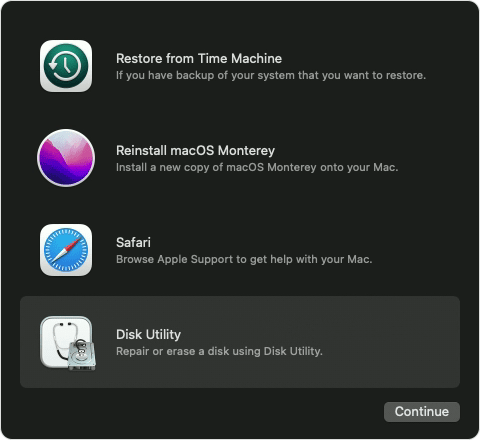 Intel Mac 通过 Command + R 进入恢复模式